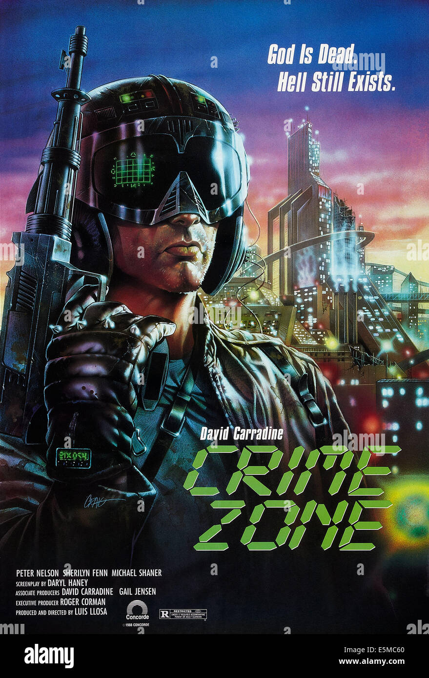 CRIME ZONE, poster art, 1989, ©Concorde Pictures/courtesy Everett Collection Stock Photo