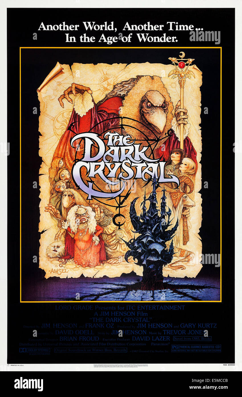 THE DARK CRYSTAL, US poster art, 1982. ©Universal Pictures/courtesy Everett Collection Stock Photo