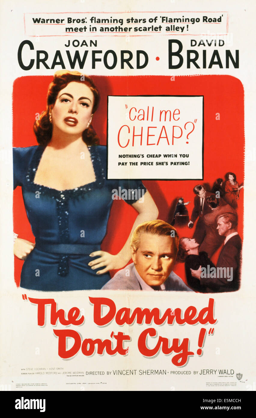 THE DAMNED DON'T CRY, Joan Crawford, David Brian, 1950 Stock Photo