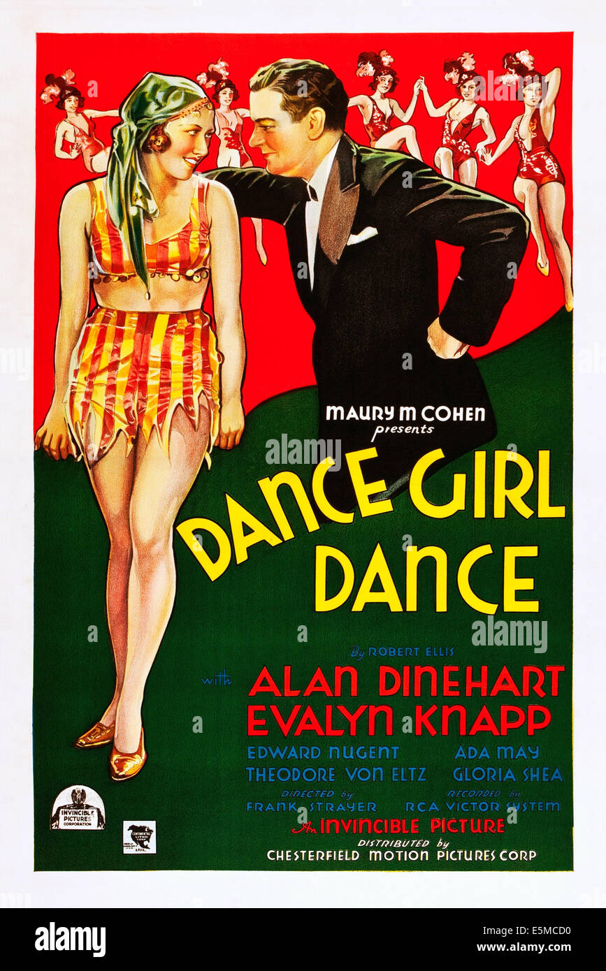 DANCE, GIRL, DANCE, US poster art, from left Evalyn Knapp, Alan