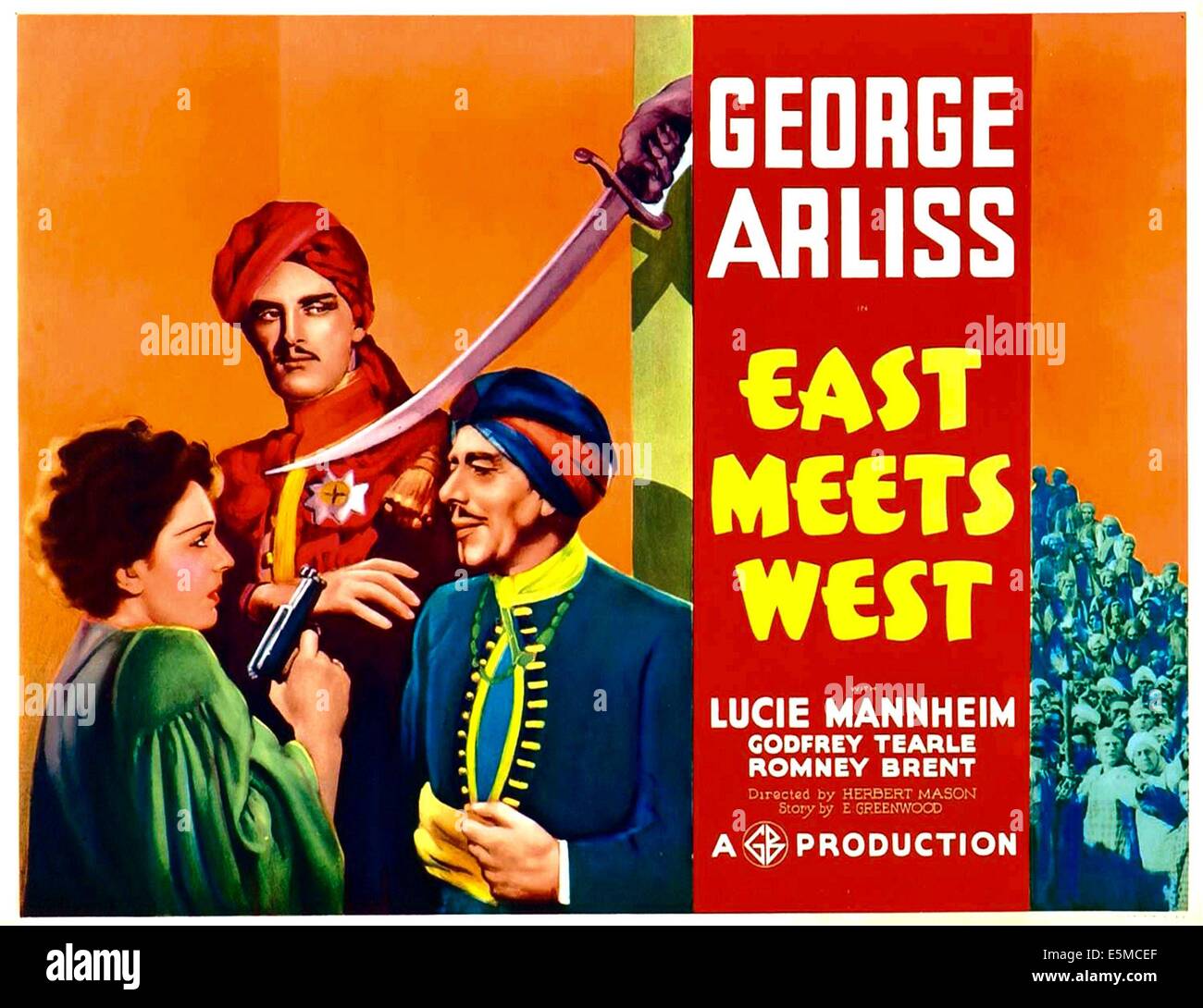 EAST MEETS WEST, left: Lucie Mannheim, right: George Arliss, 1936 Stock Photo