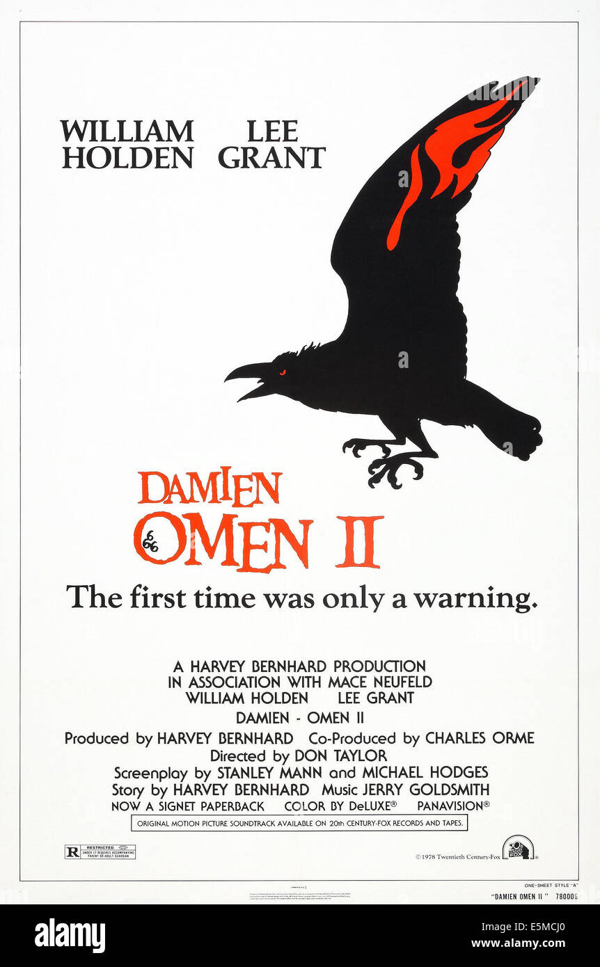 DAMIEN: OMEN II, US poster, 1978, TM & Copyright © 20th Century Fox/courtesy Everett Collection Stock Photo