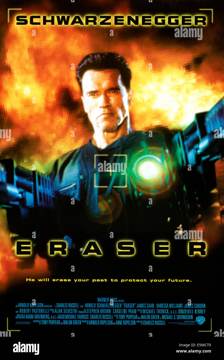 ERASER, Arnold Schwarzenegger, 1996, (c) Warner Brothers/courtesy Everett Collection Stock Photo
