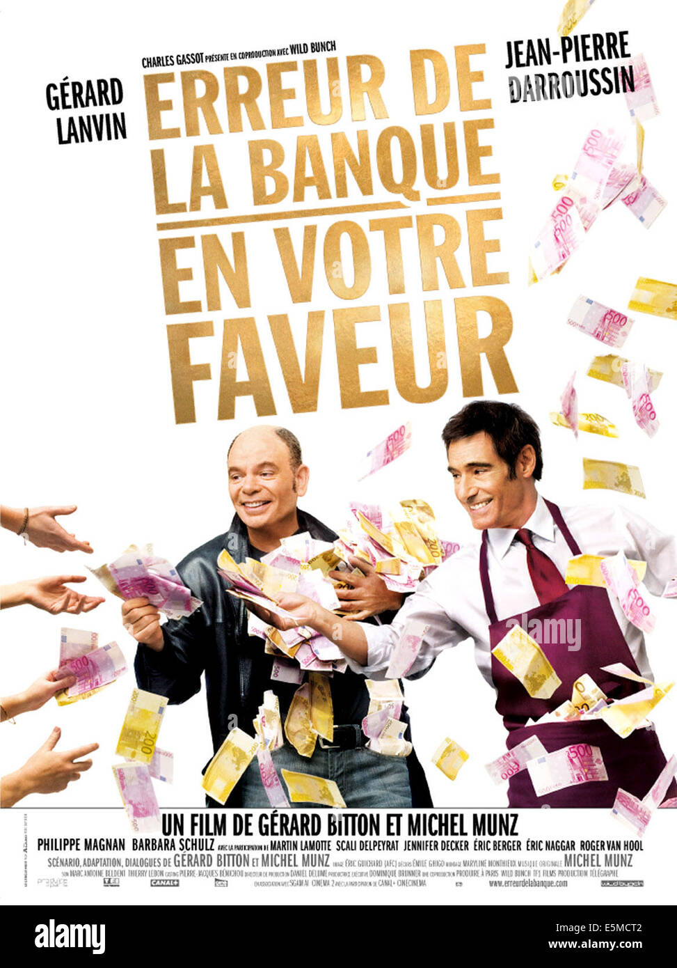 ERREUR DE LA BANQUE EN VOTRE FAVEUR, French poster art, from left: Jean-Pierre Darroussin, Gerard Lanvin, 2009. ©Wild Bunch Stock Photo