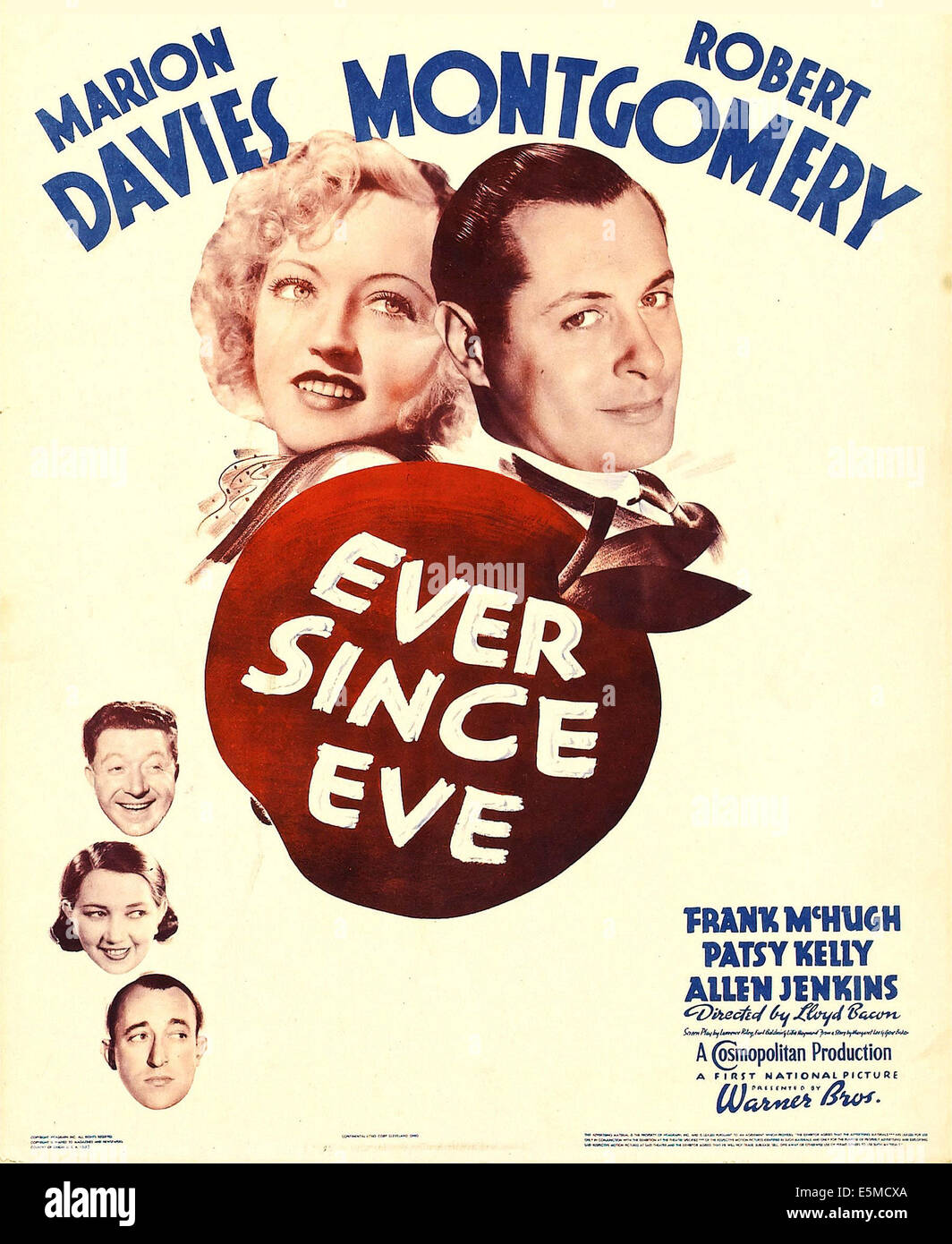 EVER SINCE EVE, top from left: Marion Davies, Robert Montgomery, lower left from top: Frank McHugh, Patsy Kelly, Allen Jenkins Stock Photo
