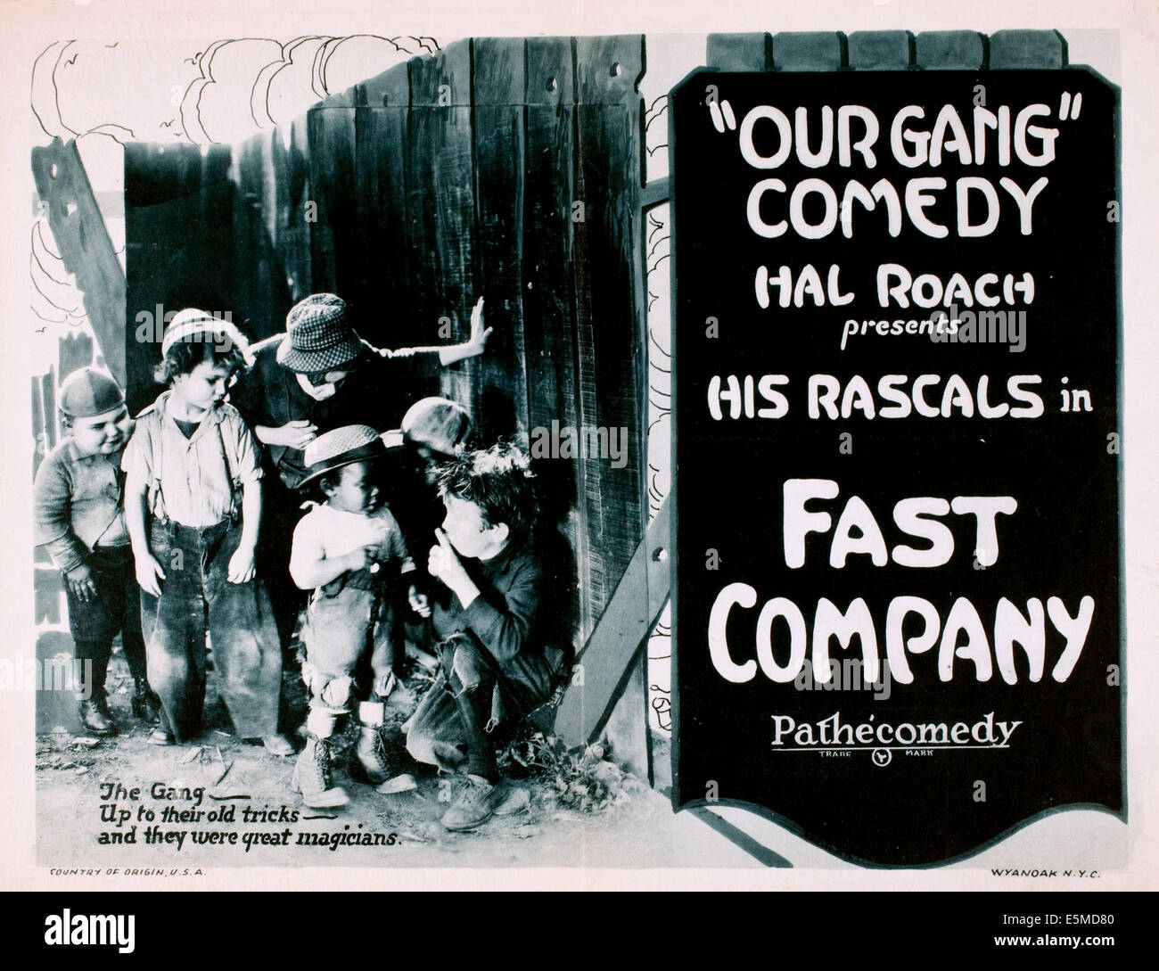 FAST COMPANY, (front row, l to r) Joe Cobb, Jackie Condon, Allen 'Farina' Hoskins, Mickey Daniels, 1924 Stock Photo