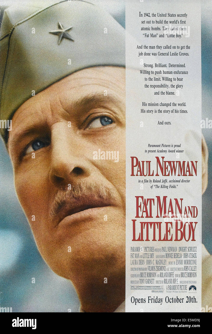 FAT MAN AND LITTLE BOY, US advance poster art, Paul Newman, 1989. ©Paramount/courtesy Everett Collection Stock Photo