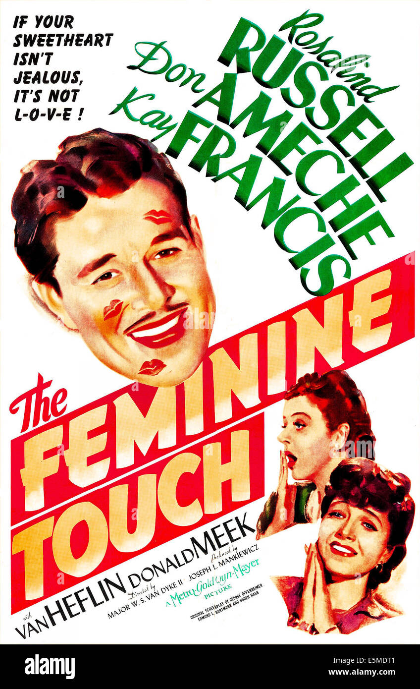 THE FEMININE TOUCH, US poster, Don Ameche, Rosalind Russell, Kay Francis, 1941 Stock Photo