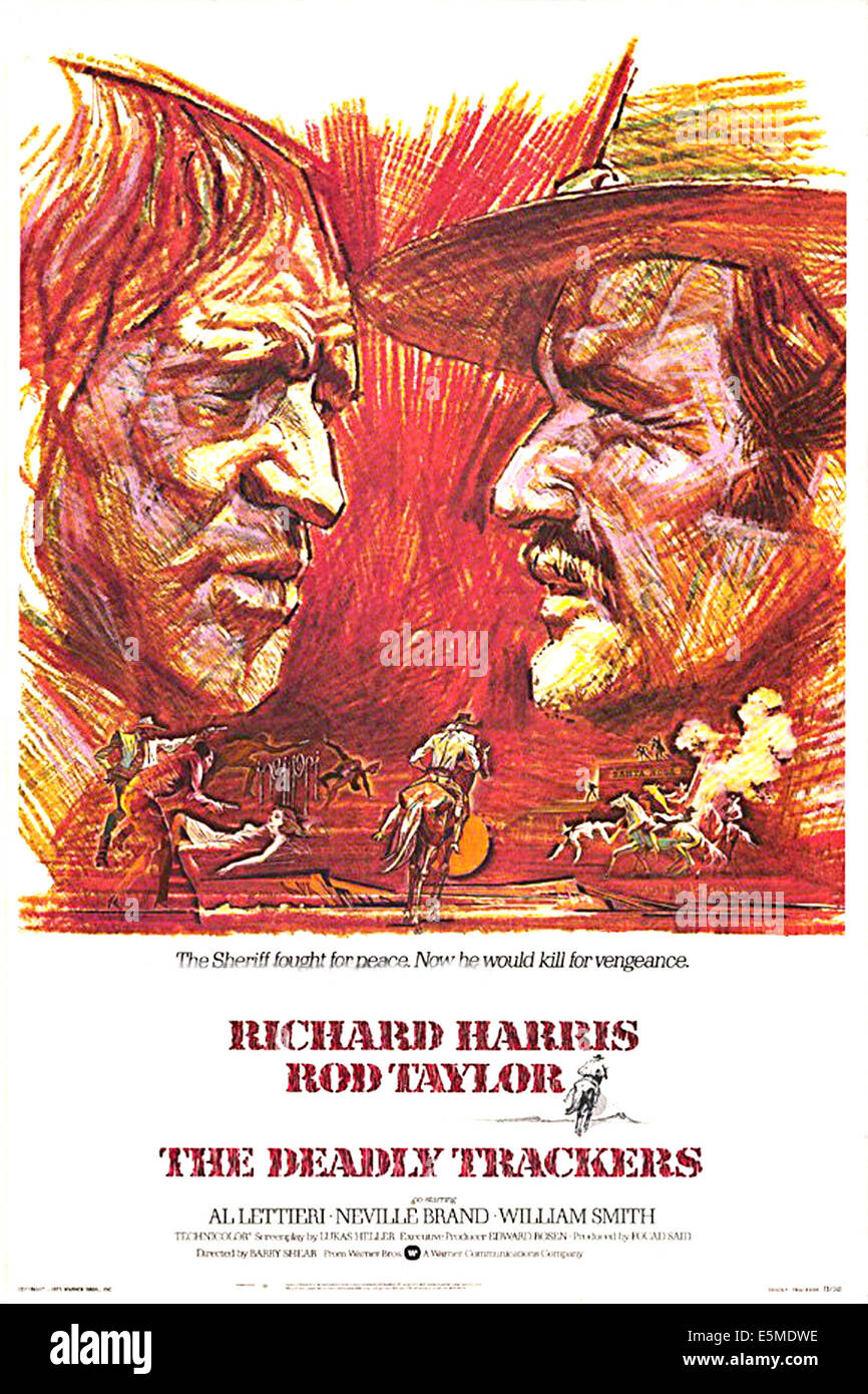 THE DEADLY TRACKERS, Richard Harris, Rod Taylor, 1973 Stock Photo