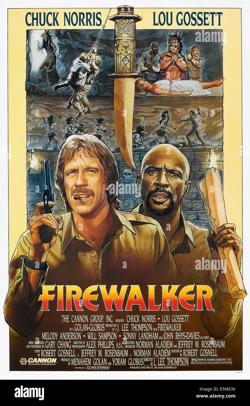FIREWALKER, US poster, from left: Chuck Norris, Louis Gossett Jr., 1986