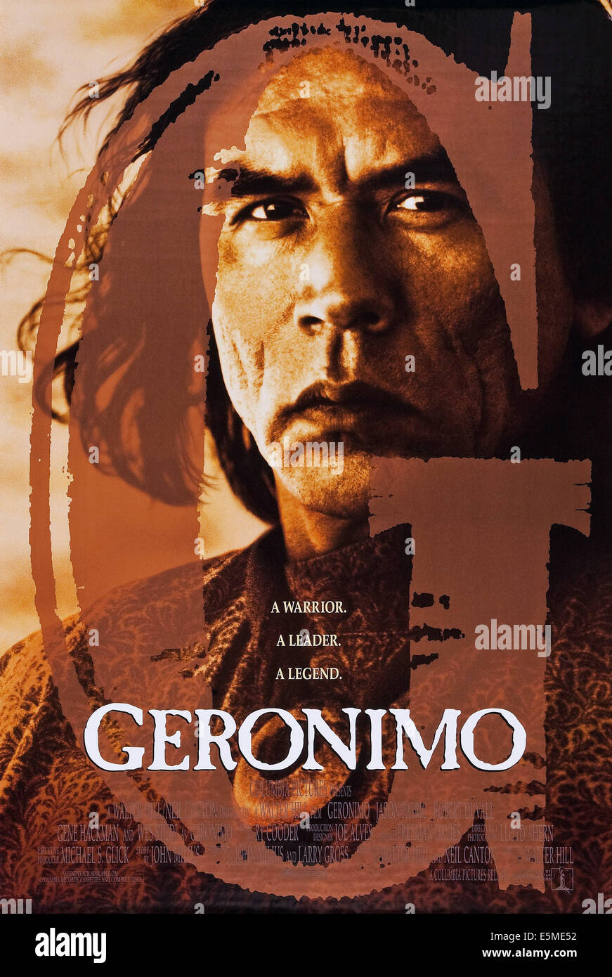 GERONIMO, (aka GERONIMO AN AMERICAN LEGEND), US poster art, Wes Studi