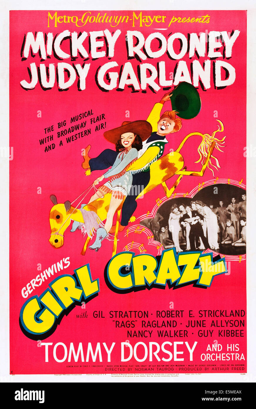 Girl Crazy 1943 Mickey Rooney High Resolution Stock Photography and