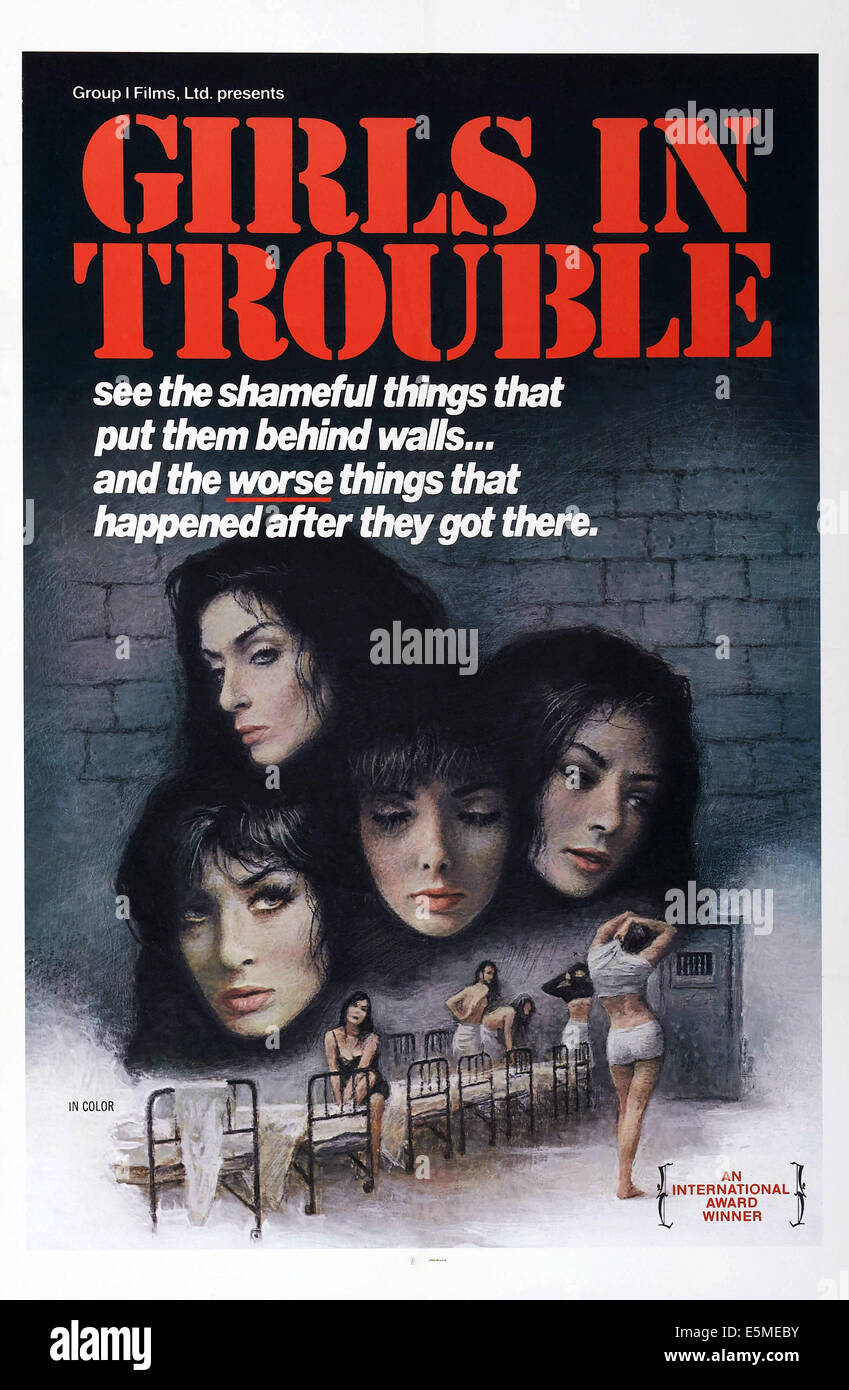 GIRLS IN TROUBLE, US poster, Stock Photo