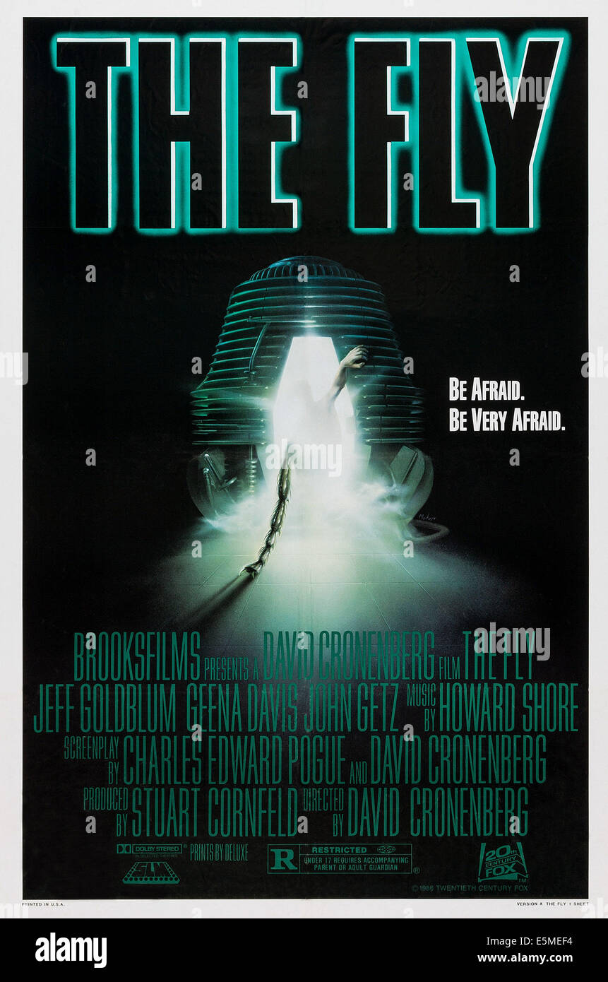 THE FLY, US poster art, 1986. TM and Copyright 20th Century Fox Film Corp. All rights reserved/courtesy Everett Collection Stock Photo