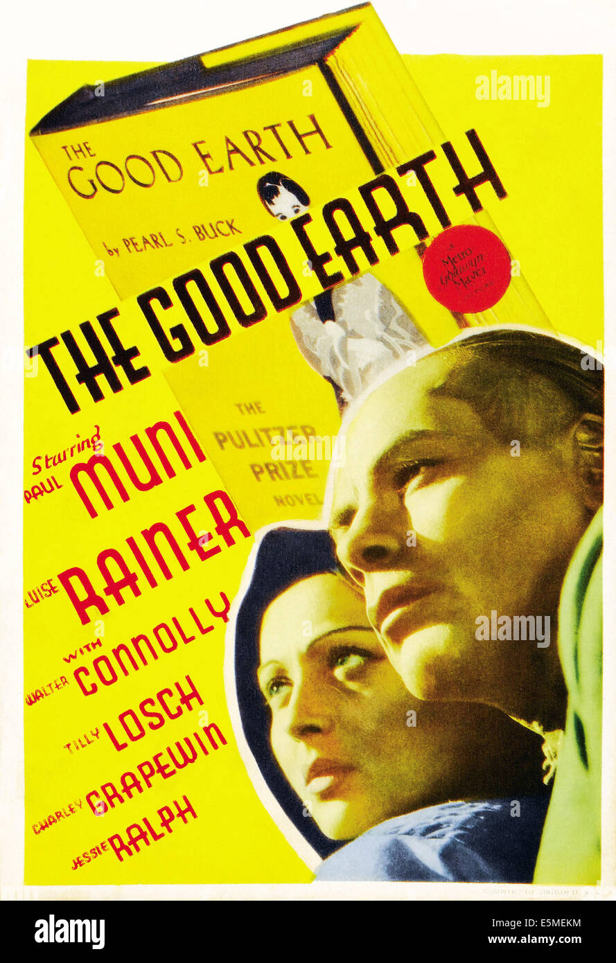 THE GOOD EARTH, US poster art, from left: Luise Rainer, Paul Muni, 1937 Stock Photo