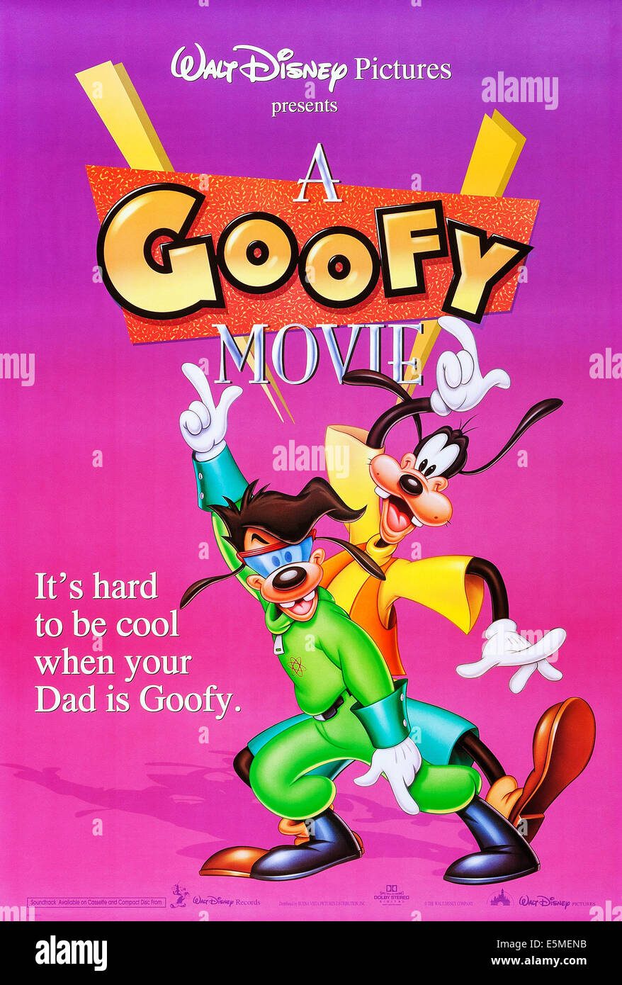 A GOOFY MOVIE, US poster, from left: Max, Goofy, 1995. © Walt Disney Pictures/courtesy Everett Collection Stock Photo