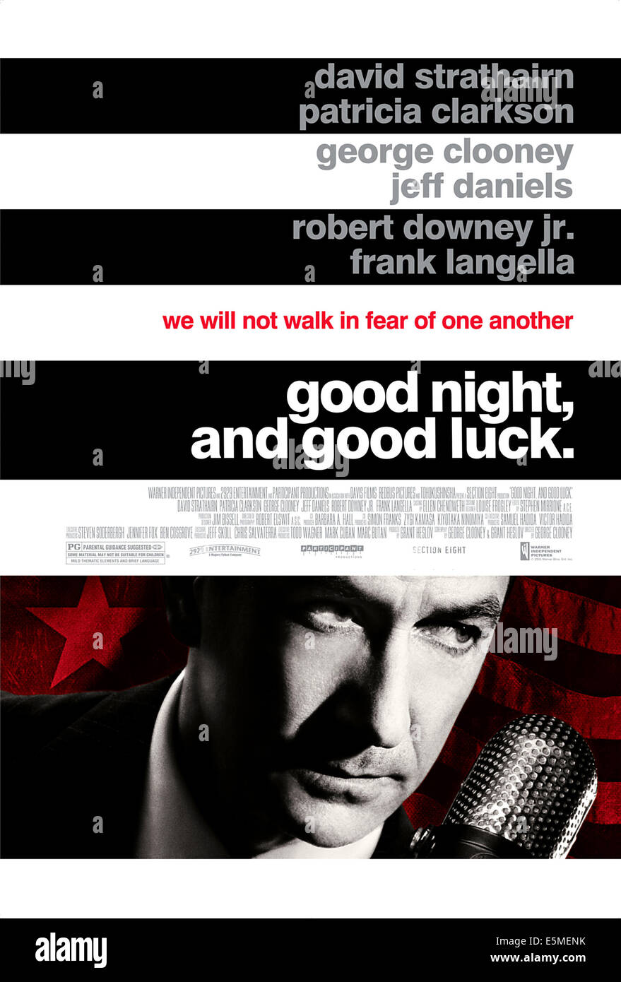 GOOD NIGHT, AND GOOD LUCK, David Strathairn, 2005, (c) Warner
