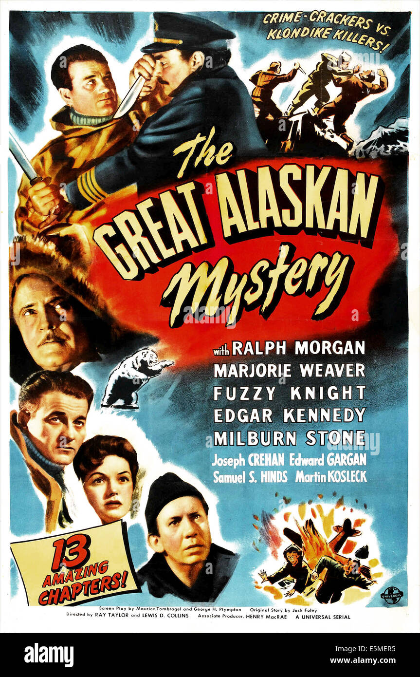 THE GREAT ALASKAN MYSTERY, US poster, center from top: Harry Cording, Milburn Stone, Ralph Morgan, Milburn Stone, Marjorie Stock Photo
