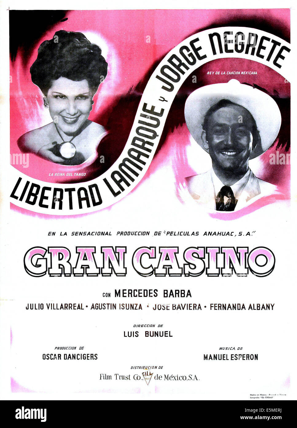 GRAN CASINO, (aka GRAN CASINO (TAMPICO), Mexican poster, Libertad Lamarque, Jorge Negrete, 1947 Stock Photo