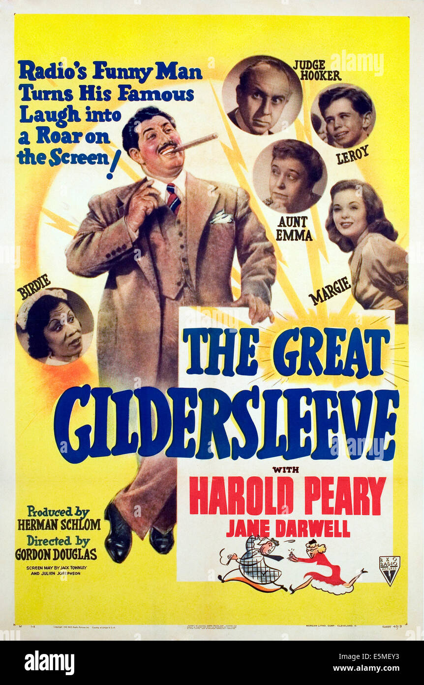 THE GREAT GILDERSLEEVE,  Harold Peary, Charles Arnt, Freddie Mercer, Jane Darwell, Nancy Gates, Lillian Randolph, 1943 Stock Photo