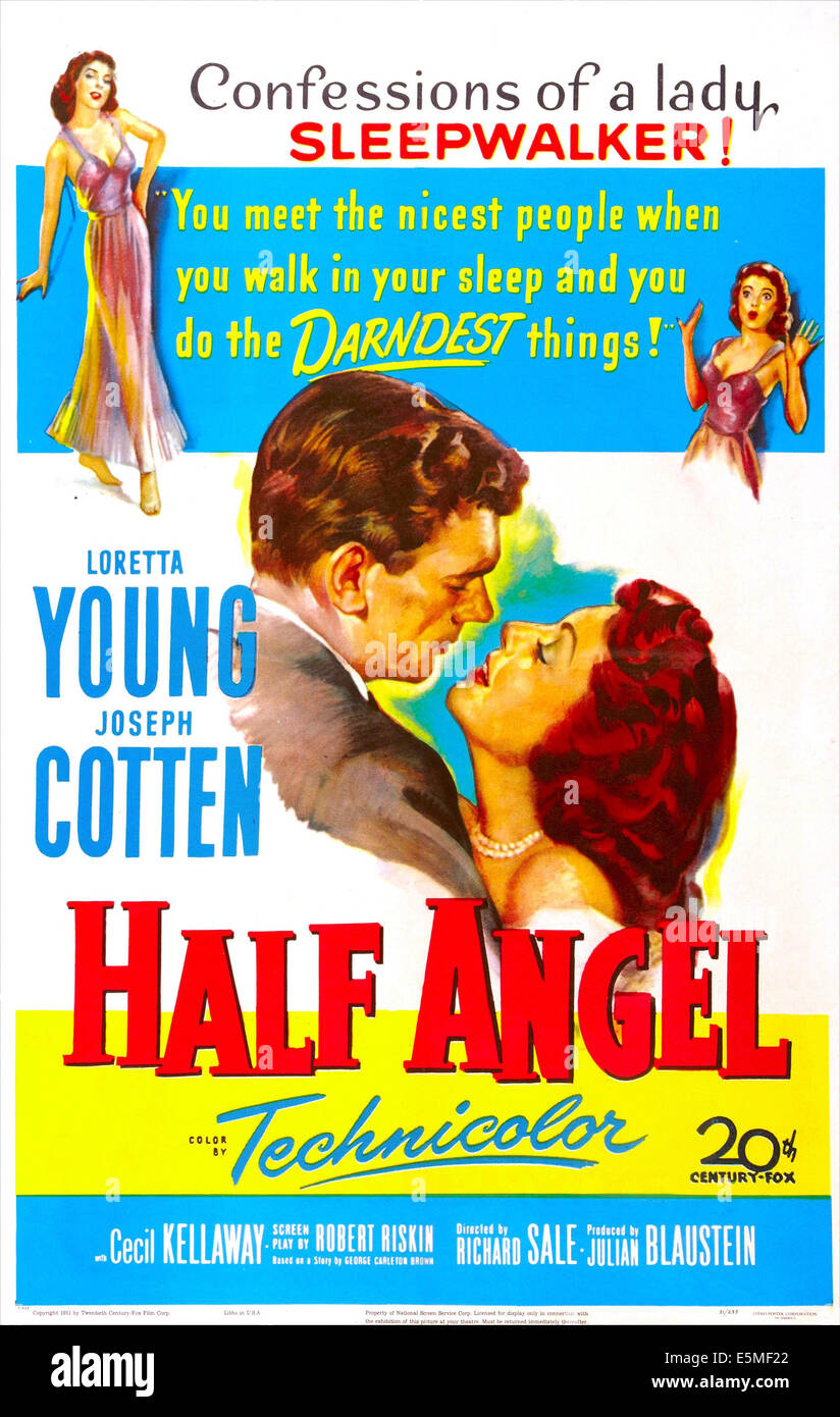 HALF ANGEL, Joseph Cotten, Loretta Young, 1951, TM and copyright ©20th Century-Fox Film Corp. All Rights Reserved / Courtesy: Stock Photo