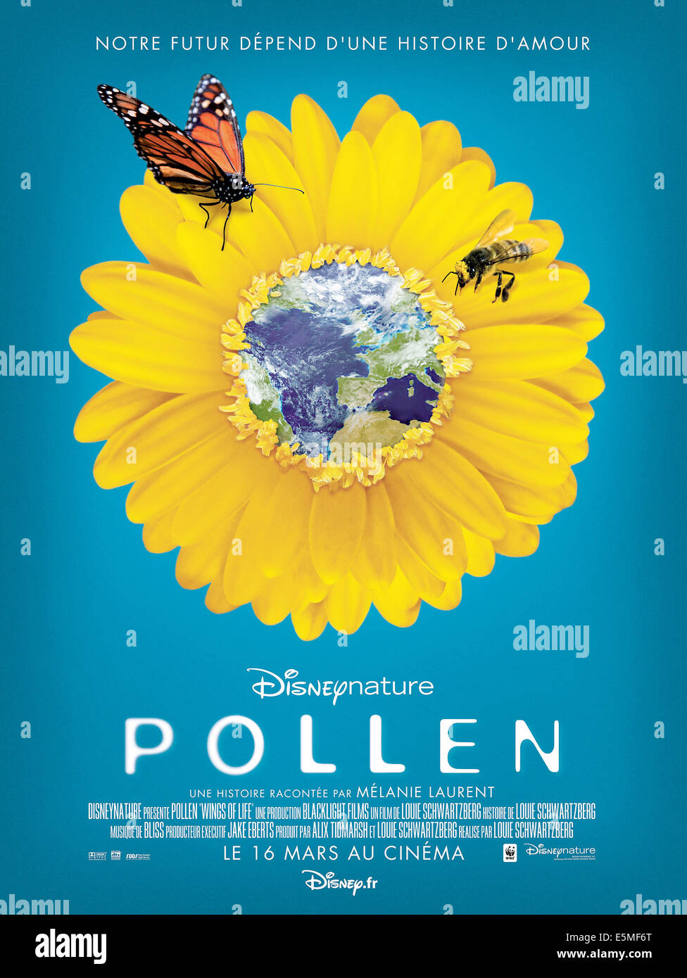WINGS OF LIFE, (aka POLLEN, aka HIDDEN BEAUTY: A LOVE STORY THAT FEEDS THE EARTH), French poster art, 2011, Stock Photo