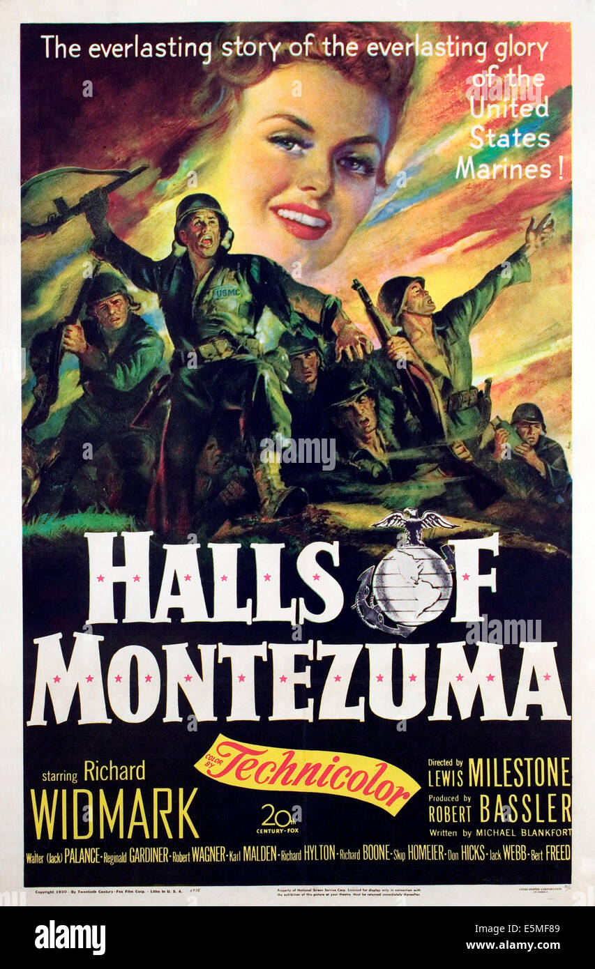 HALLS OF MONTEZUMA, Marion Marshall, 1950. Stock Photo