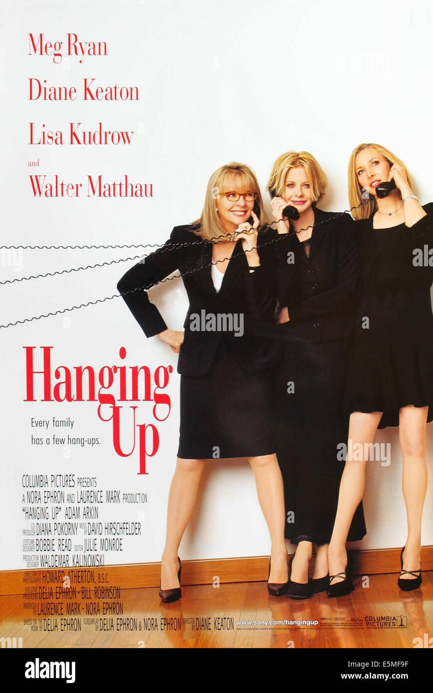 HANGING UP, US poster art, from left: Diane Keaton, Meg Ryan, Lisa Kudrow, 2000. ©Columbia Pictures/courtesy Everett Collection Stock Photo