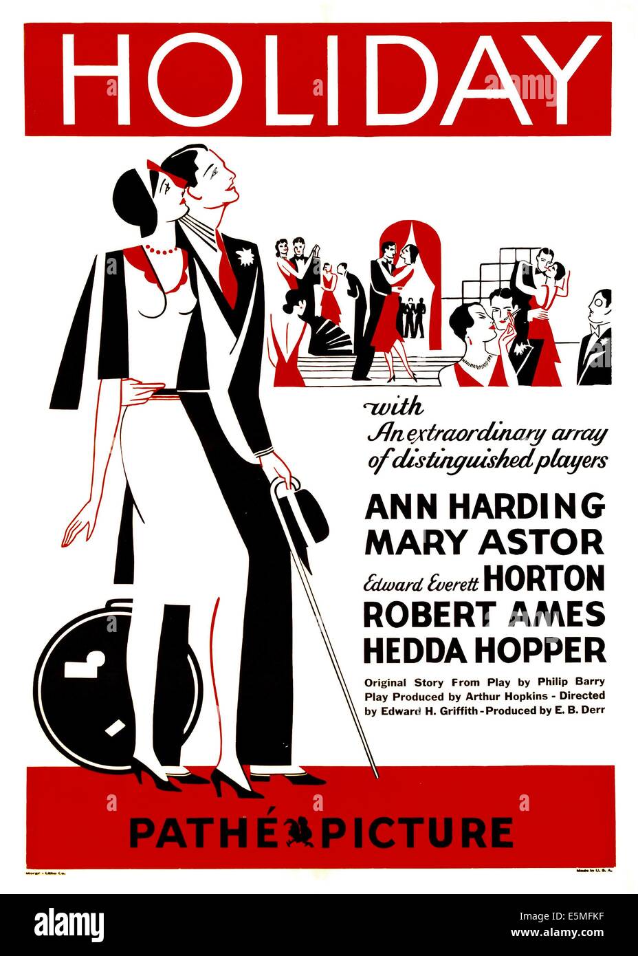 HOLIDAY, poster art, 1930 Stock Photo