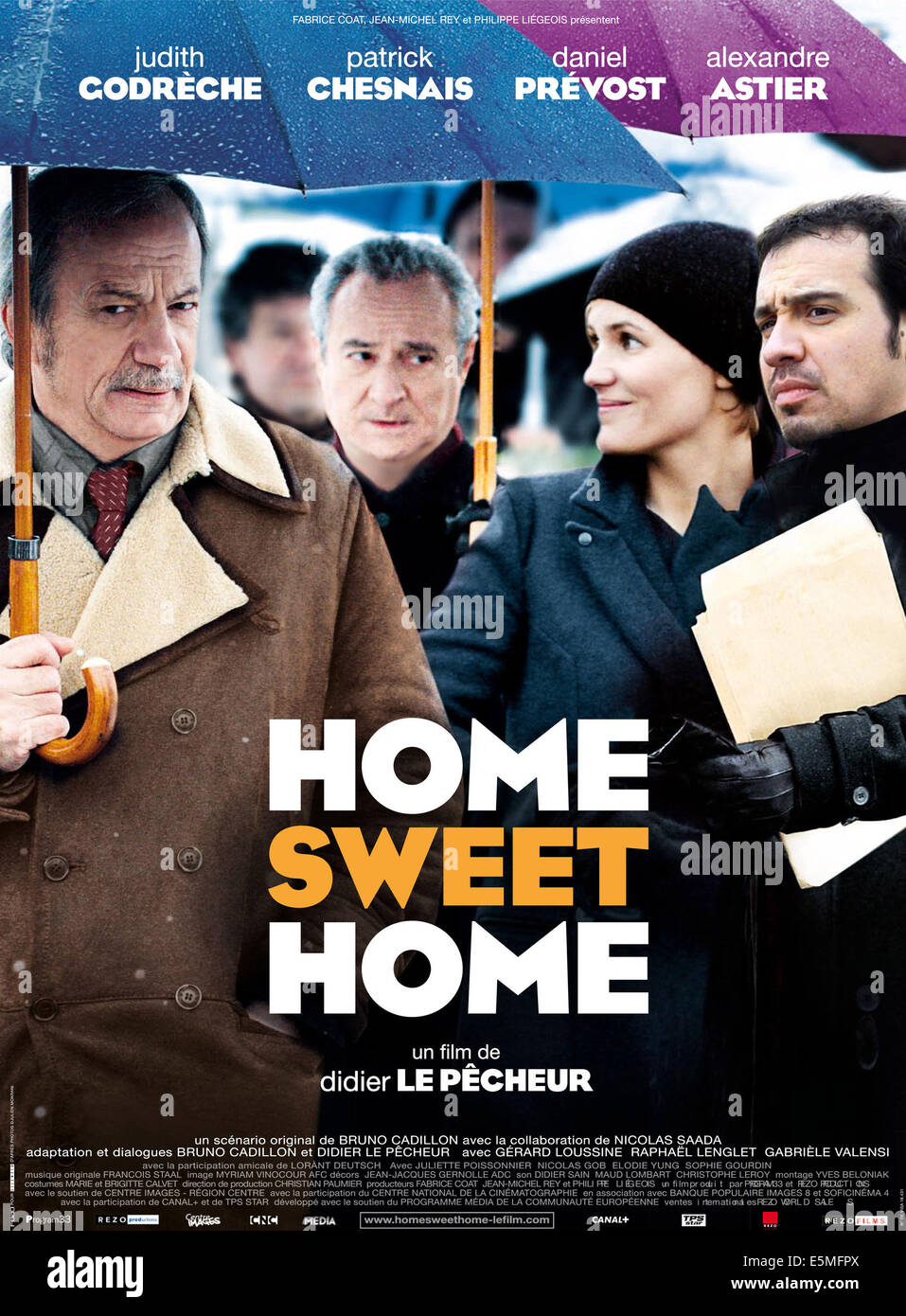 HOME SWEET HOME, French poster art, from left: Patrick Chesnais, Daniel Prevost, Judith Godreche, Alexandre Astier, 2008. ©Rezo Stock Photo
