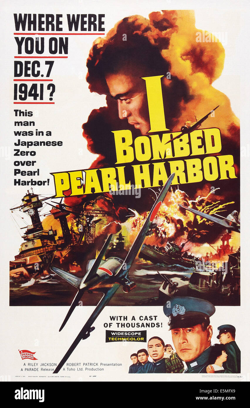 I BOMBED PEARL HARBOR, US poster art, bottom right: Toshiro Mifune, 1962 Stock Photo
