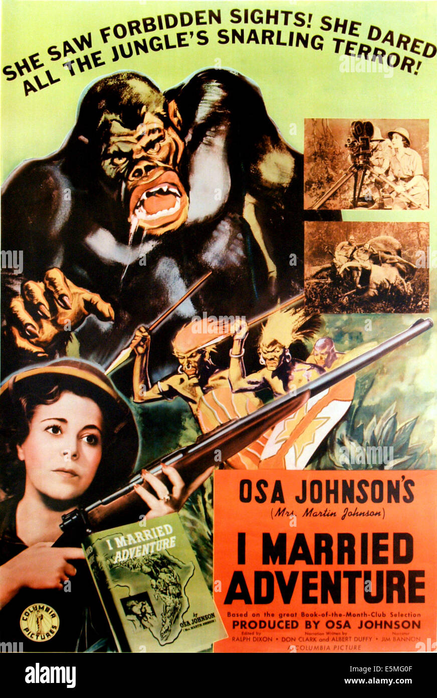 I MARRIED ADVENTURE, bottom left: Osa Johnson, 1940 Stock Photo