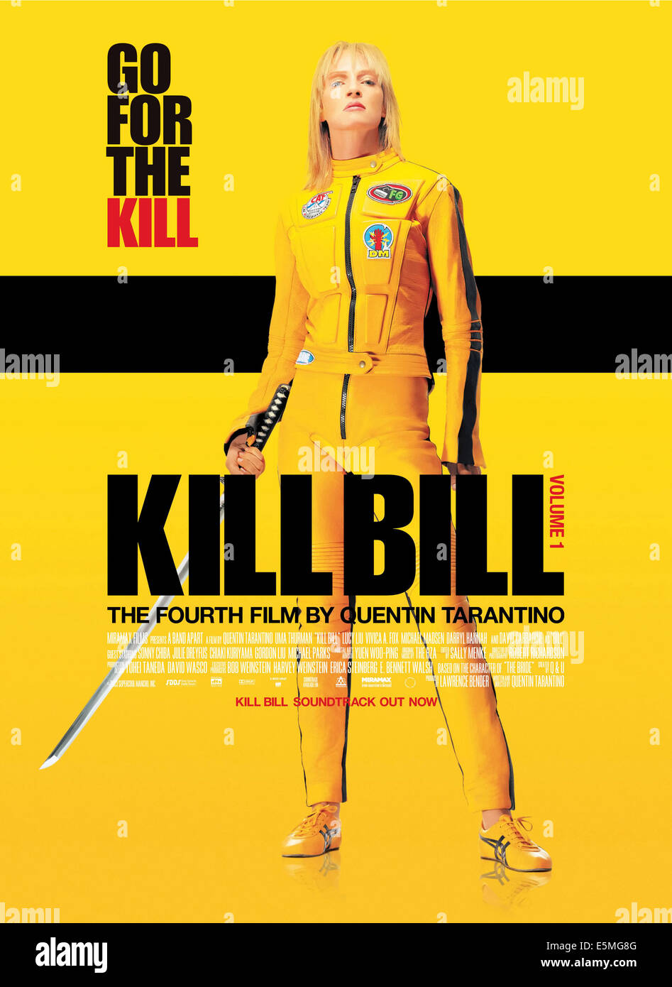 KILL BILL: VOL. 1,  US poster art, Uma Thurman, 2003. © Miramax / Courtesy: Everett Collection Stock Photo