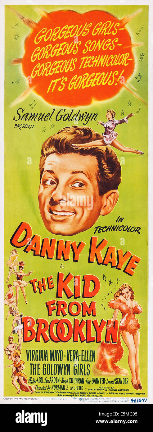 THE KID FROM BROOKLYN, US poster art, Danny Kaye, 1946 Stock Photo