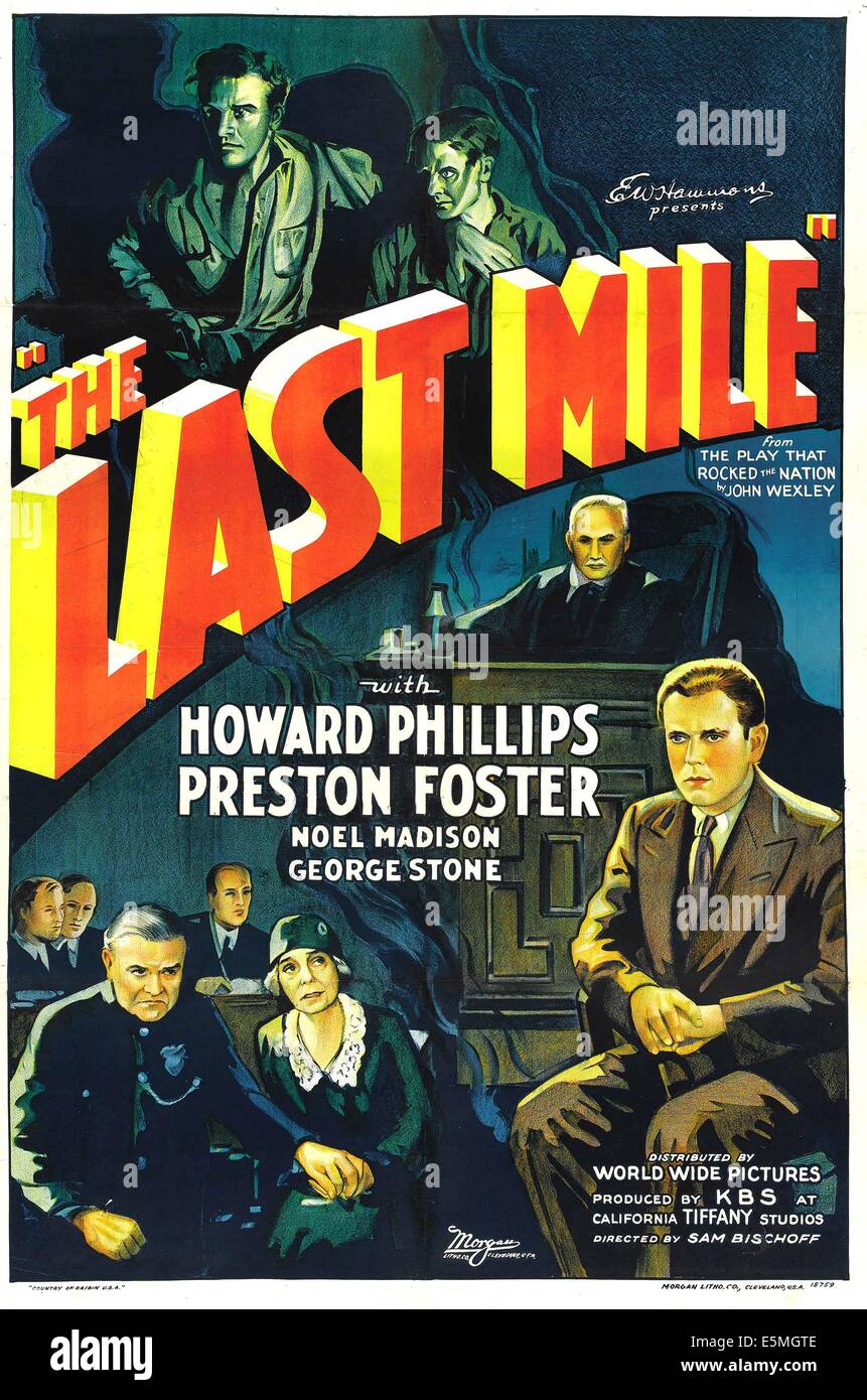 THE LAST MILE, top from left: Preston Foster, George E. Stone, 1932. Stock Photo
