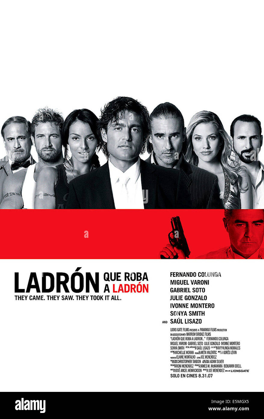 LADRON QUE ROBA A LADRON, top l-r: Ruben Garfias, Gabriel Soto, Ivonne Montero, Fernando Colunga, Miguel Varoni, Julie Gonzalo, Stock Photo