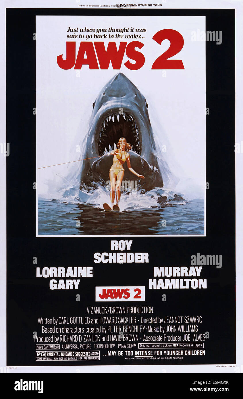JAWS 2, poster art, 1978, ©Universal Pictures/courtesy Everett Collection Stock Photo