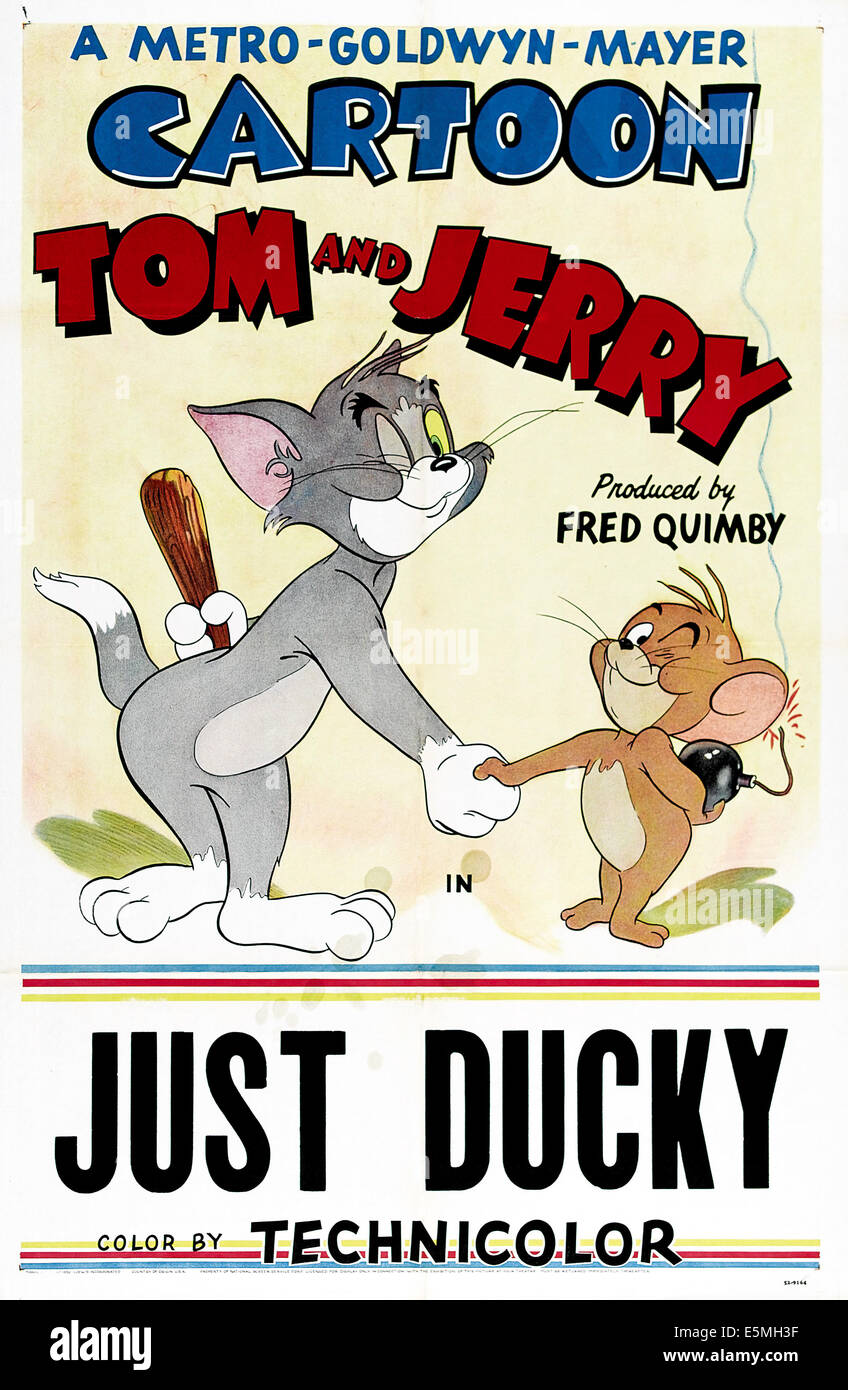 JUST DUCKY, U.S. poster art, Tom and Jerry, 1953 Stock Photo