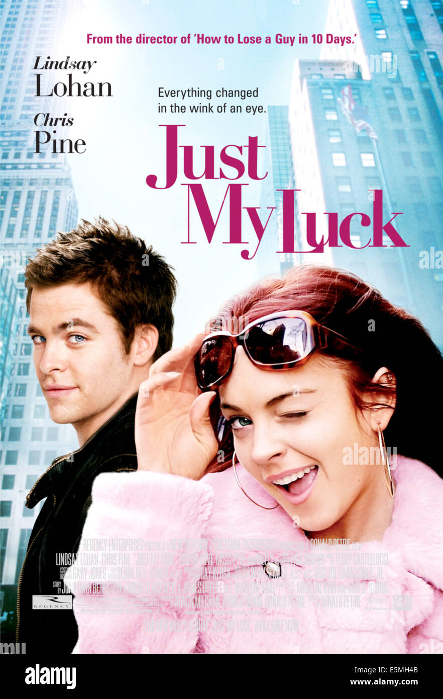 JUST MY LUCK, Chris Pine, Lindsay Lohan, 2006. TM & ©20th Century Fox/courtesy Everett