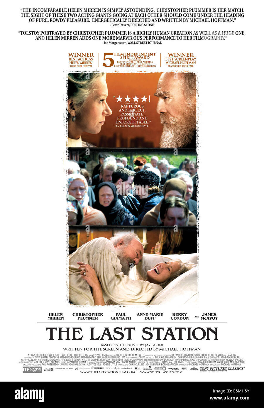 THE LAST STATION, top from left: Helen Mirren, Christopher Plummer; middle: center from left, head to head: James McAvoy, Stock Photo