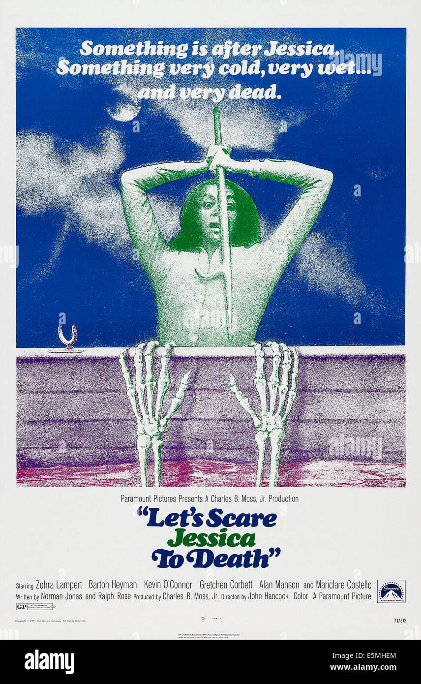 LET'S SCARE JESSICA TO DEATH, US poster, Zohra Lampert, 1971 Stock Photo