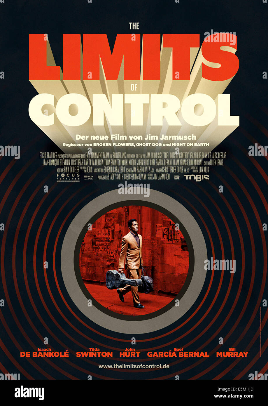 THE LIMITS OF CONTROL, Germam poster art, Isaach De Bankole, 2009. Ph: Teresa Isasi-Isasmendi/©Focus Features/Courtesy Everett Stock Photo