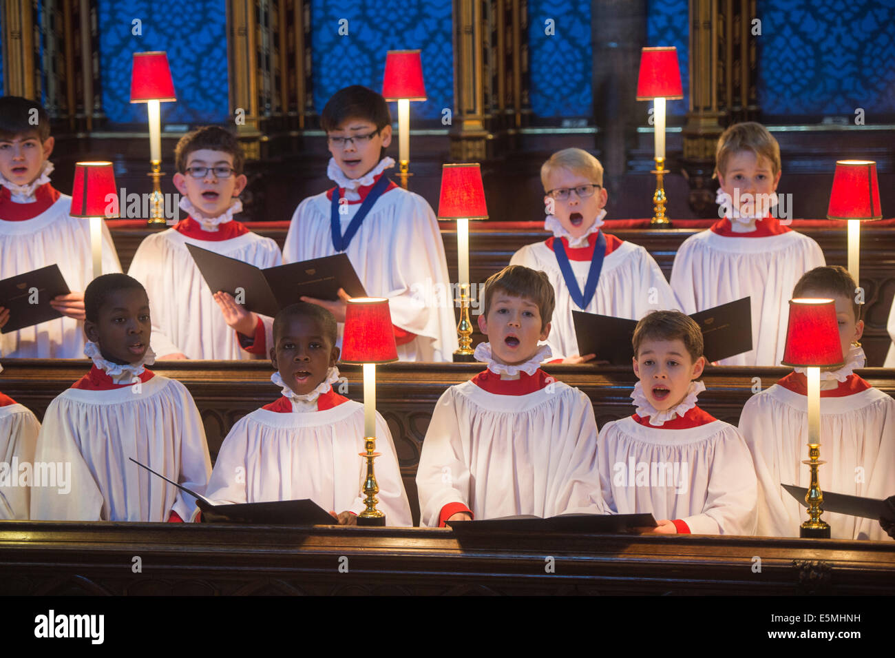 Westminster Abbey.Pic Shows Choir boys from Westminster Abbey