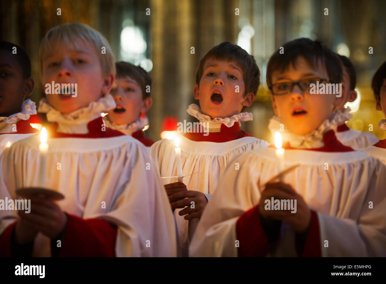 Westminster Abbey.Pic Shows Choir boys from Westminster Abbey