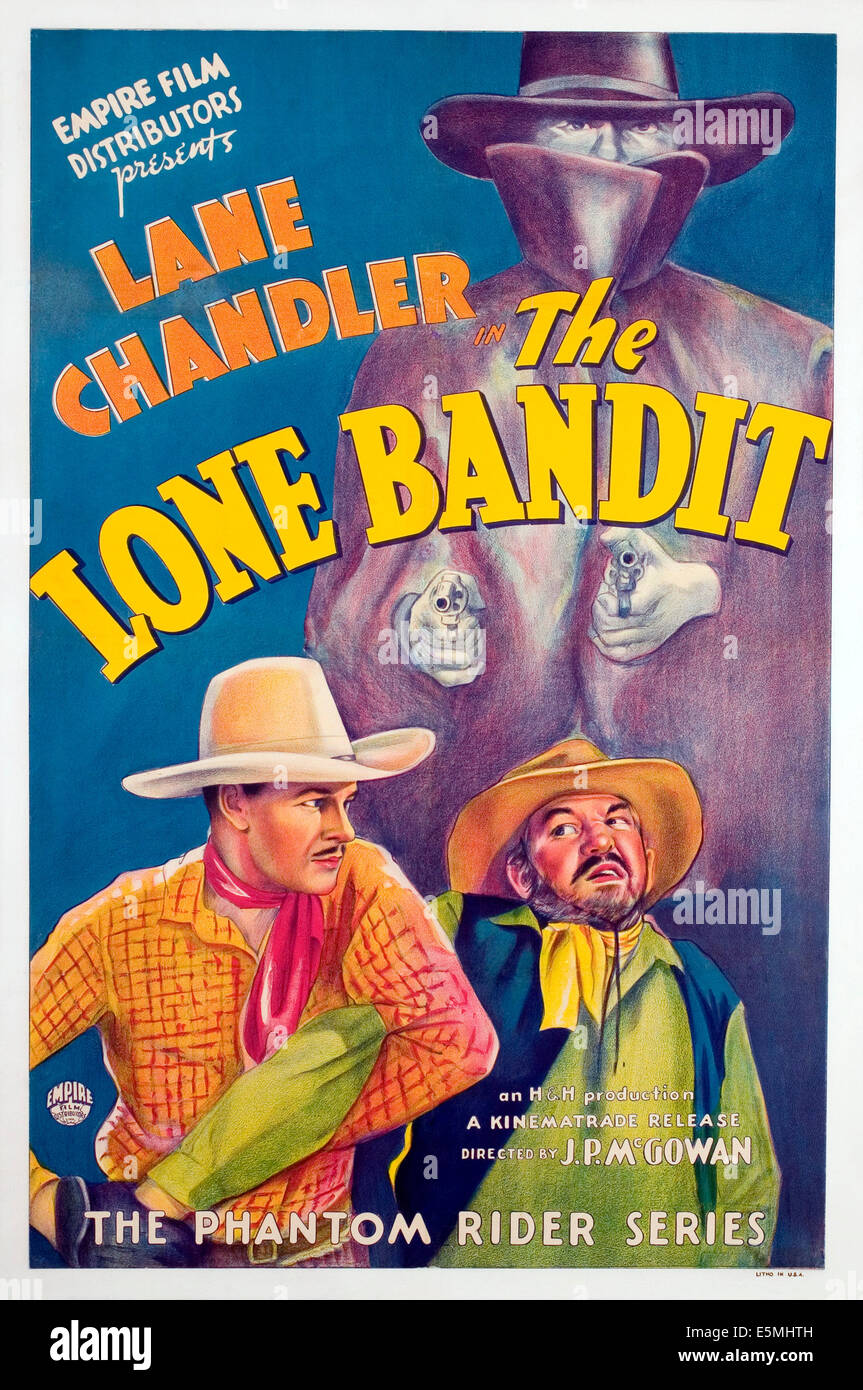 THE LONE BANDIT,  1935. Stock Photo