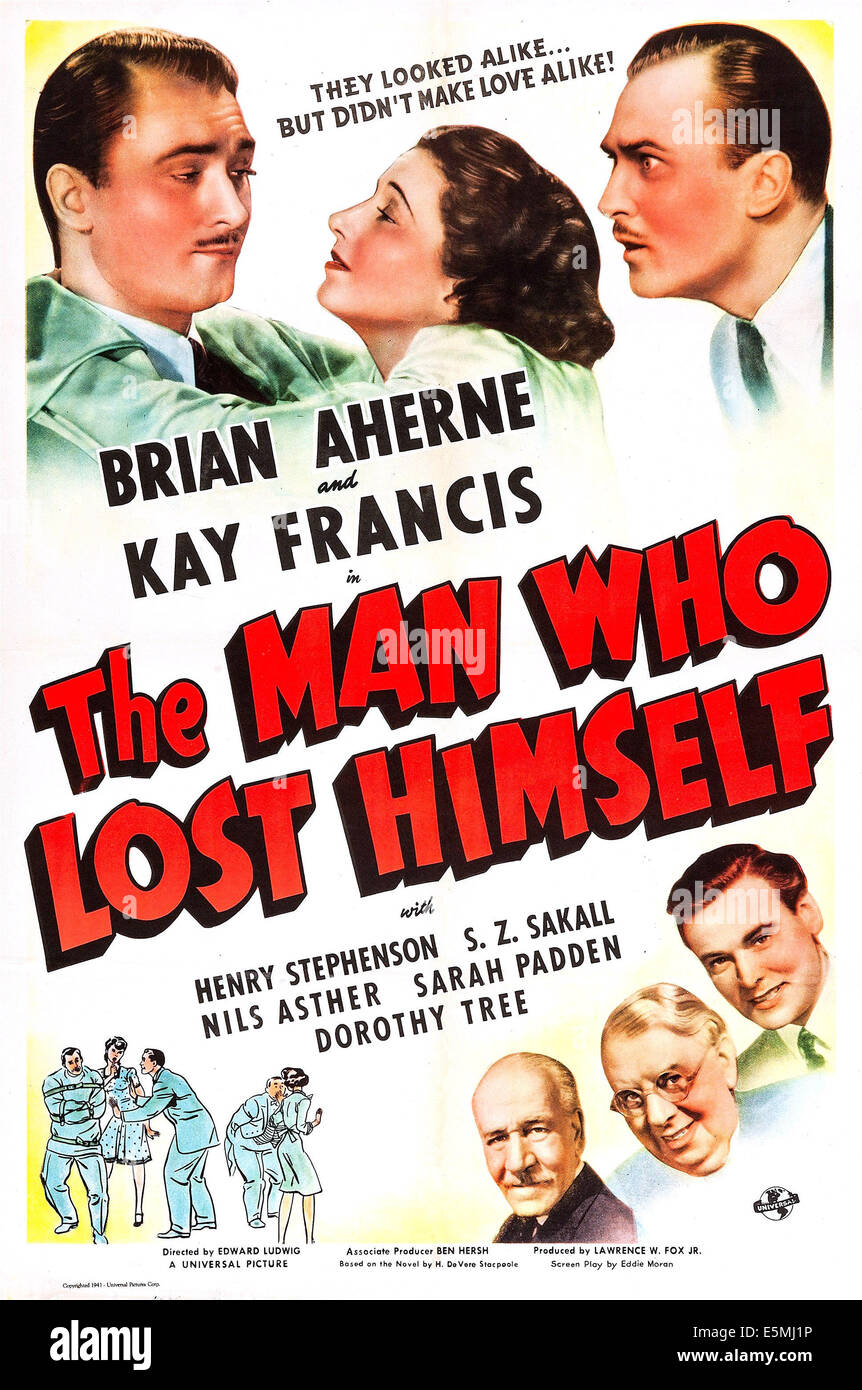 THE MAN WHO LOST HIMSELF, US poster, top from left: Brian Aherne, Kay Francis, Brian Aherne, bottom right from left: Henry Stock Photo
