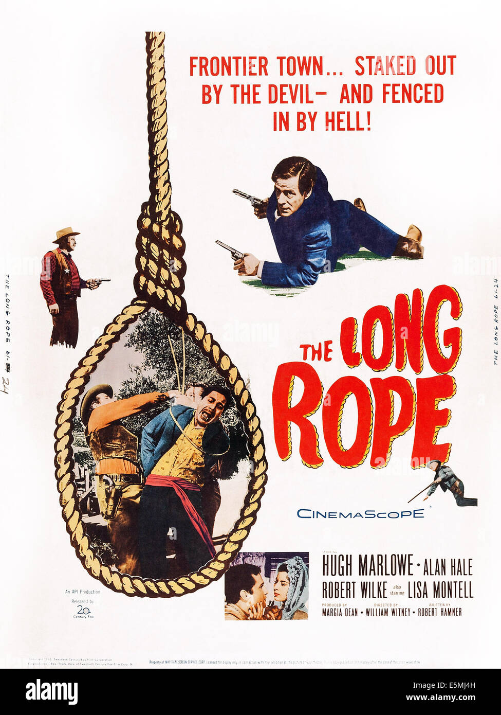 THE LONG ROPE, US poster art, High Marlowe, (top), 1961. TM & Copyright ©20th Century-Fox Film Corp. All rights reserved/ Stock Photo