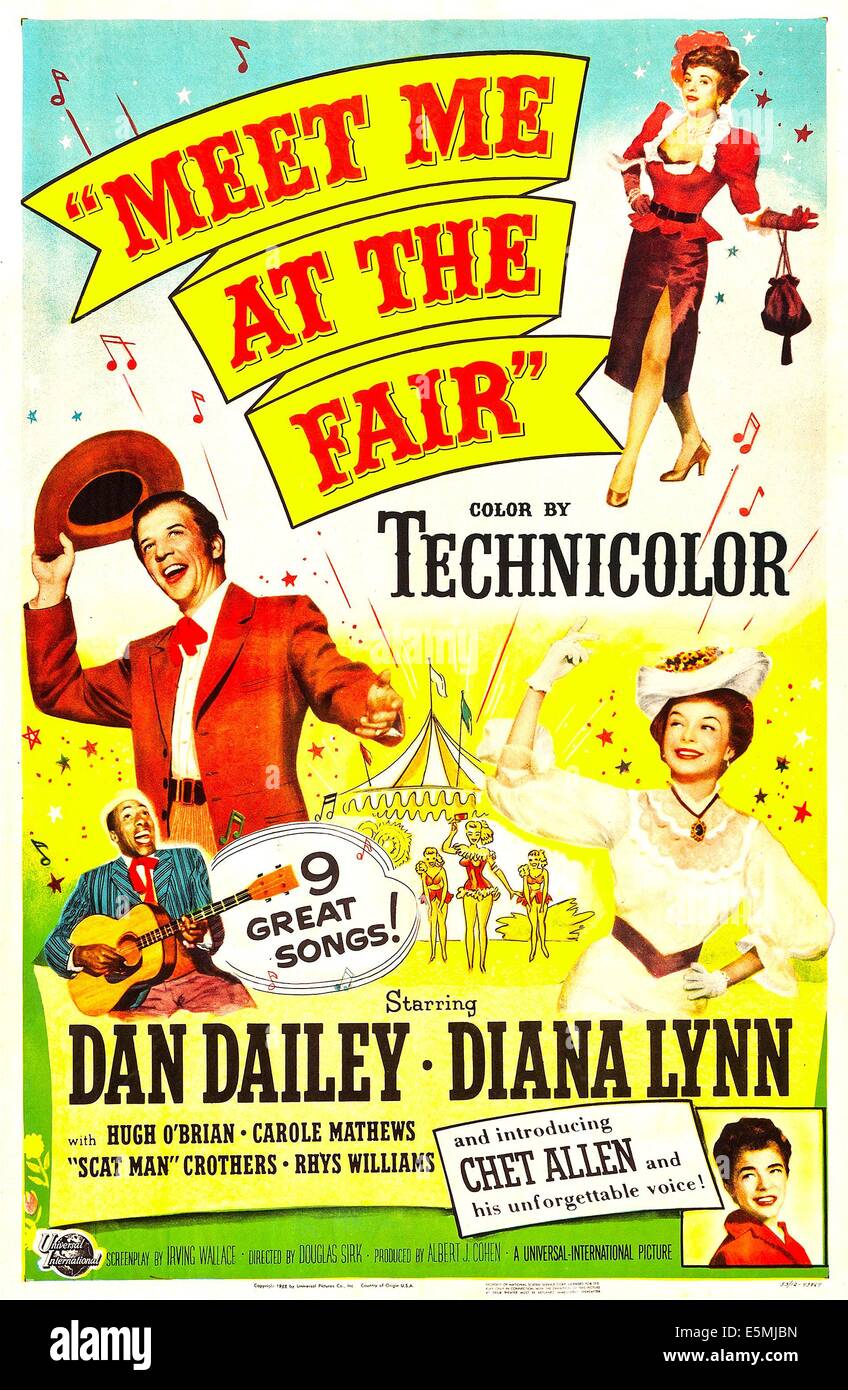 MEET ME AT THE FAIR, US poster art, 1953 Stock Photo Alamy