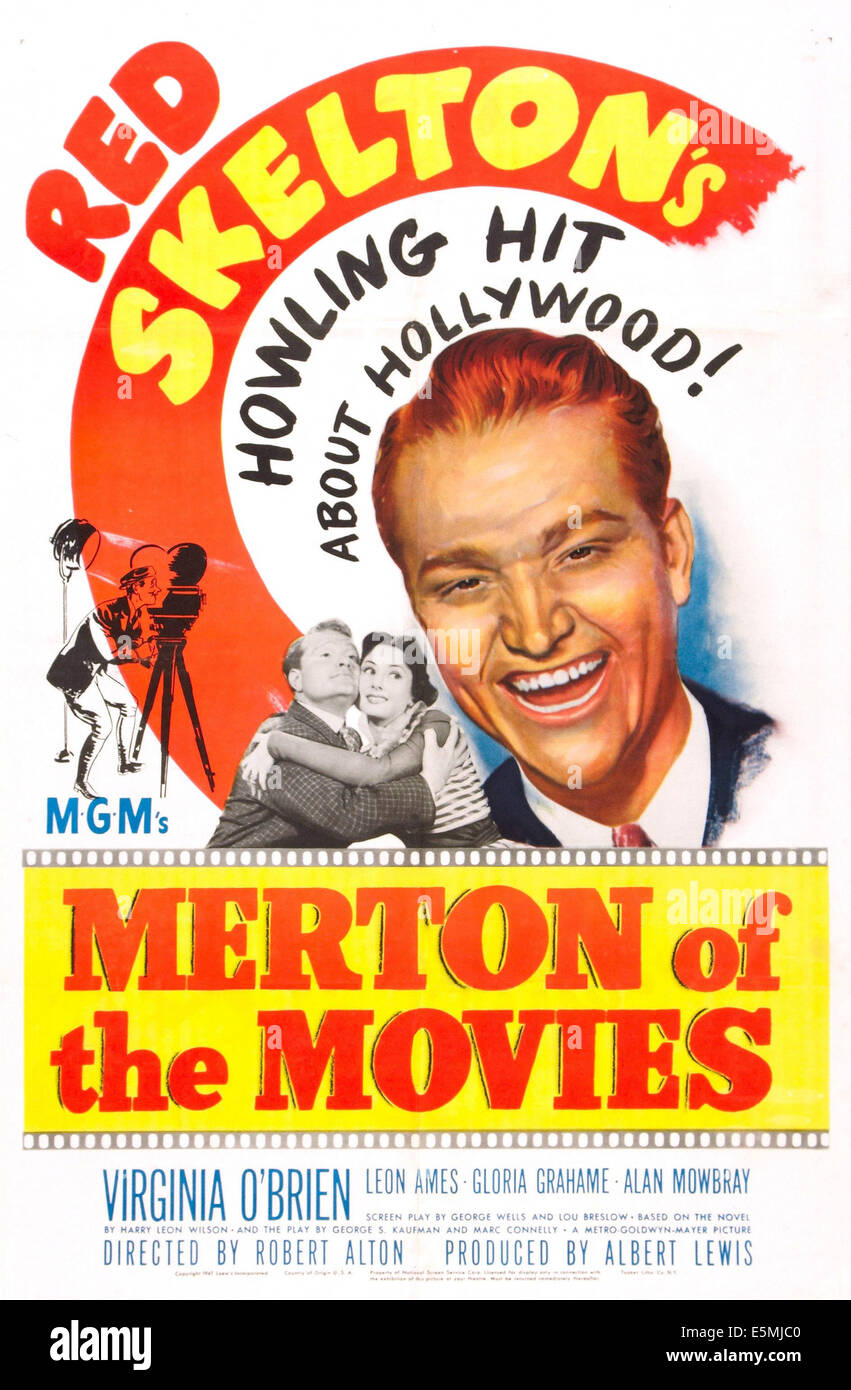 MERTON OF THE MOVIES, US poster, Red Skelton, Virginia O'Brien, 1947 Stock Photo