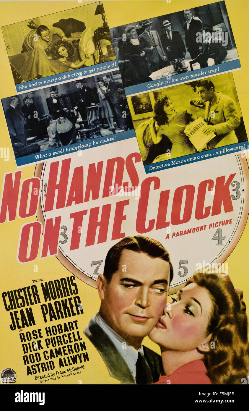 NO HANDS ON THE CLOCK, bottom, from left, Chester Morris, Jean Parker, 1941 Stock Photo